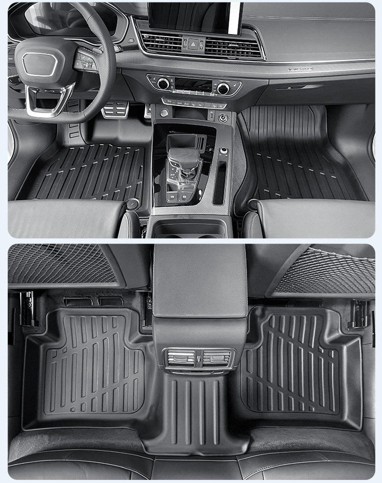 Suitable for 24-26 Models of Audi Q5L Car Floor Mats, Fully Environmentally Friendly Tpe Floor Mats, Trunk Mats, Seat Back Cushions