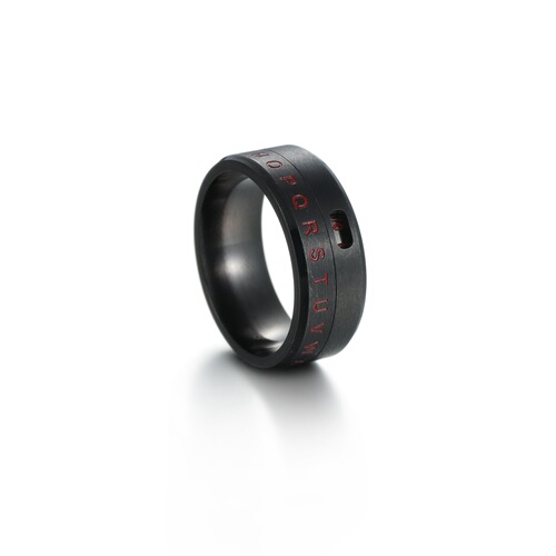 European and American titanium steel rotatable number ring, Amazon new alphabet ring, jewelry drop shipping wholesale