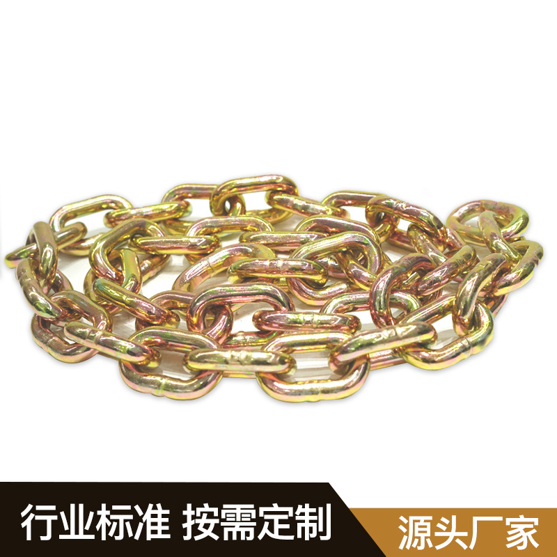 伯虎厂家批发多规格合金钢圆环铁链子护栏镀锌链条防护铁链条锁链