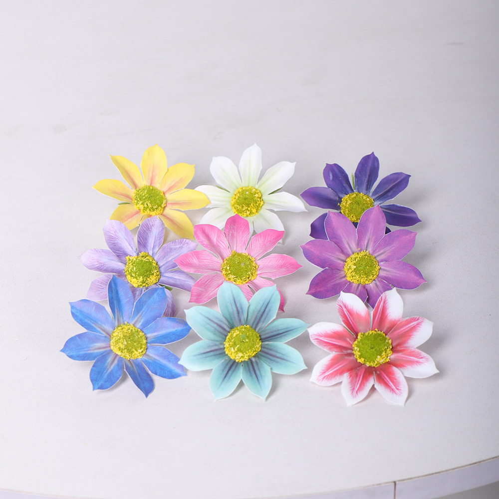 Flores de simulación violeta margarita flor de manzanilla decoración de boda flores flores falsas flores de hotel