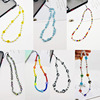 ins Europe and America Colored glaze Acrylic Glass Fimo colour Beading Lanyard phone chain Key chain Camera chain