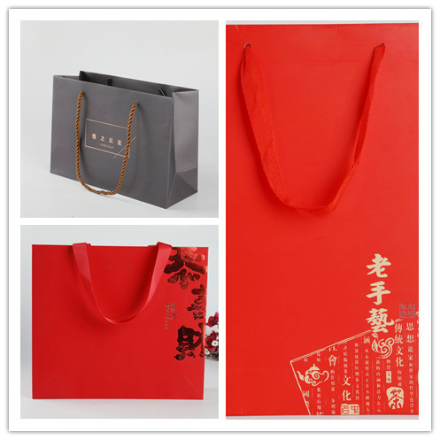 购物手提袋服装茶叶礼品袋烘焙外卖提供样品打包手提纸袋深圳厂家