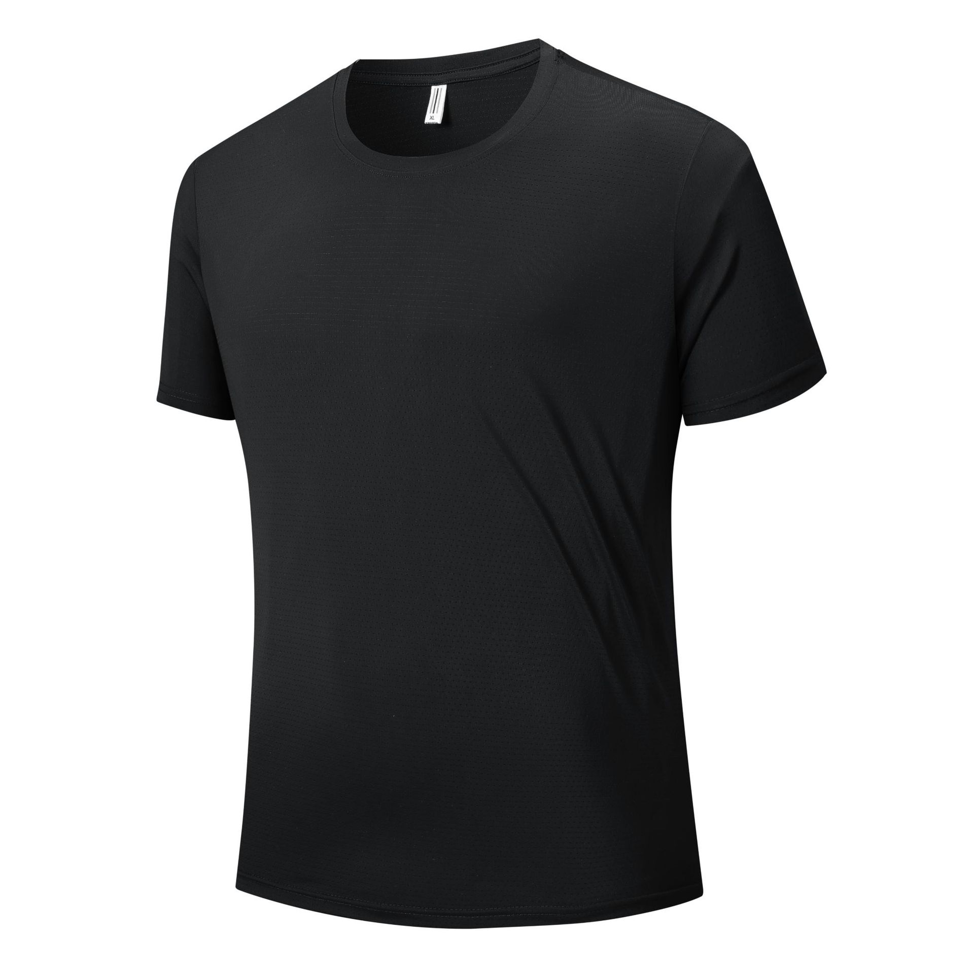 Ropa de trabajo de verano camiseta de hielo de secado rápido cuello redondo logotipo de manga corta ropa de trabajo corporativa deportiva image 7