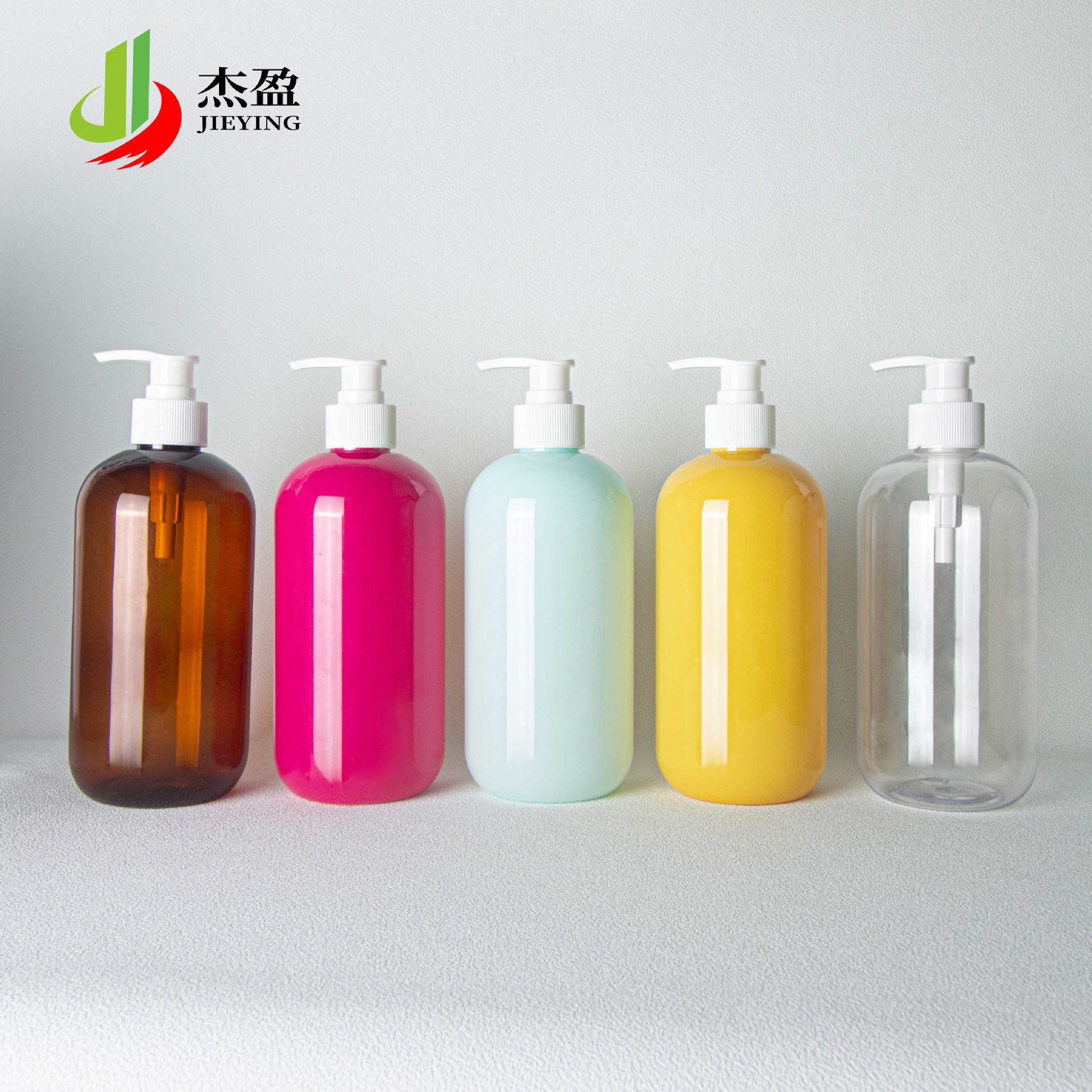 500ml乳液瓶圆肩瓶清洁剂按压瓶洗发沐浴分装瓶PET塑料瓶