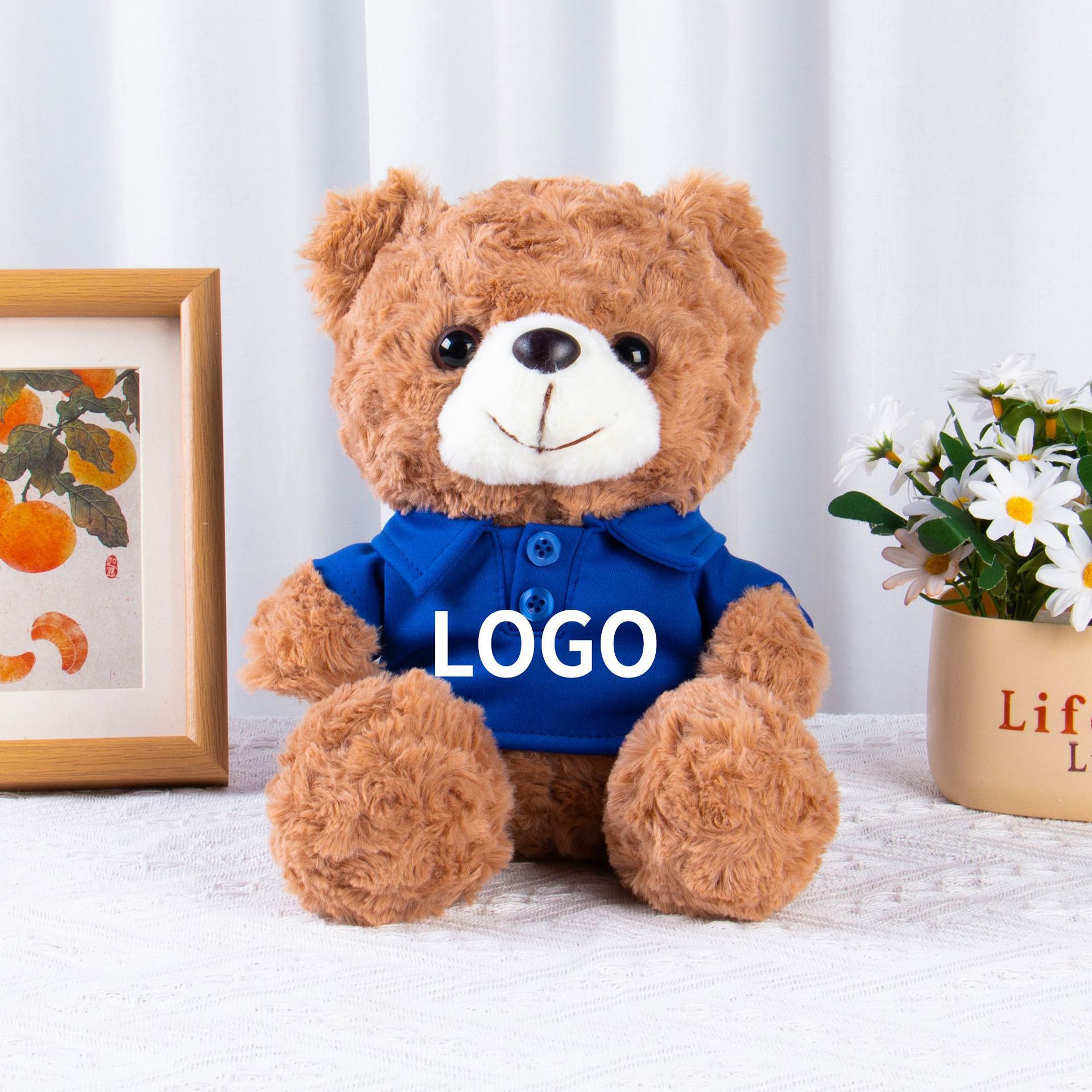 Muñecas de peluche, osos, camisetas, uniformes escolares, suéteres, muñecas para dibujar y imprimir logotipo