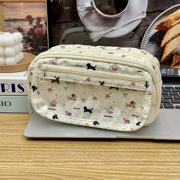 Ink dot dachshund pouch