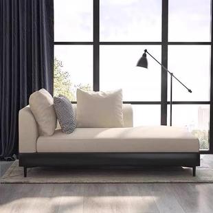 Simple Modern Light Luxury Fabric Removable and Washable Chaise Longue B&B Hotel Apartment Sofa Lounge Chair Bedroom Beauty Couch
