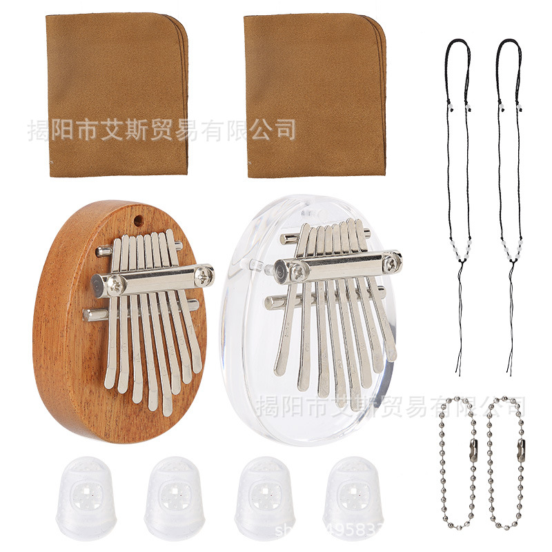 8 teclas mini Kalimba delicado dedo pulgar piano Marimba música accesorios colgante regalo