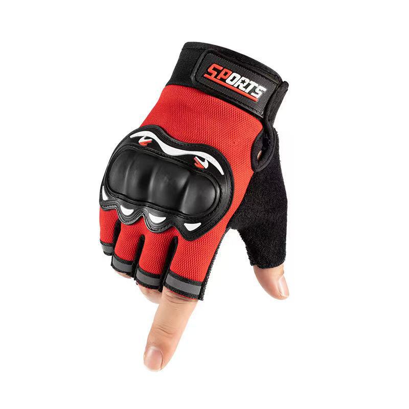 Guantes de motocicleta masculinos anti-caídas respirables para montar protectores de fitness de medio dedo guantes de dedo completo pantalla táctil