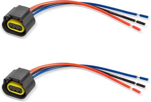 Red Wolf 9008 H13 Socket Female Adapter Wiring Harness for H13Ll Headlight Fog Light Bulb Extension