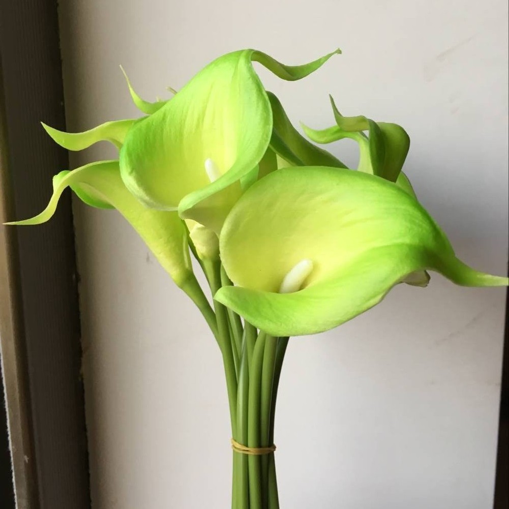 Flor artificial pu sentir Calla Lily Sala decoración del hogar diseño hogar a juego novia celebración flor