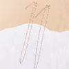 Accessory, fashionable necklace from pearl, chain for key bag , choker