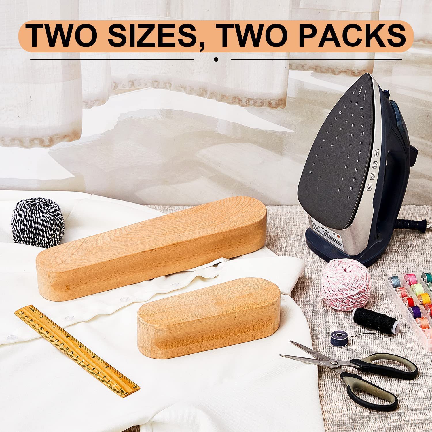 Rodillo de costura rodillo de costura rodillo de empuje de tela de madera sólida rodilla de prensado de hueso bolígrafo conjunto de herramientas de empalme