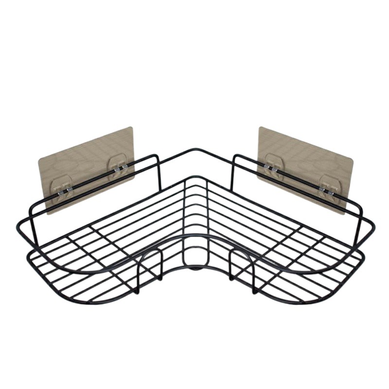 Estante de inodoro sin perforaciones esquina trípode lavado rack dormitorio almacenamiento artefacto inodoro baño estante de la pared