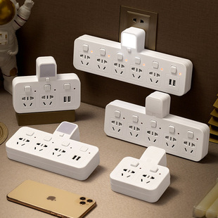 One turn six plug converter with night light USB mobile phone charging multi-function socket creative gifts