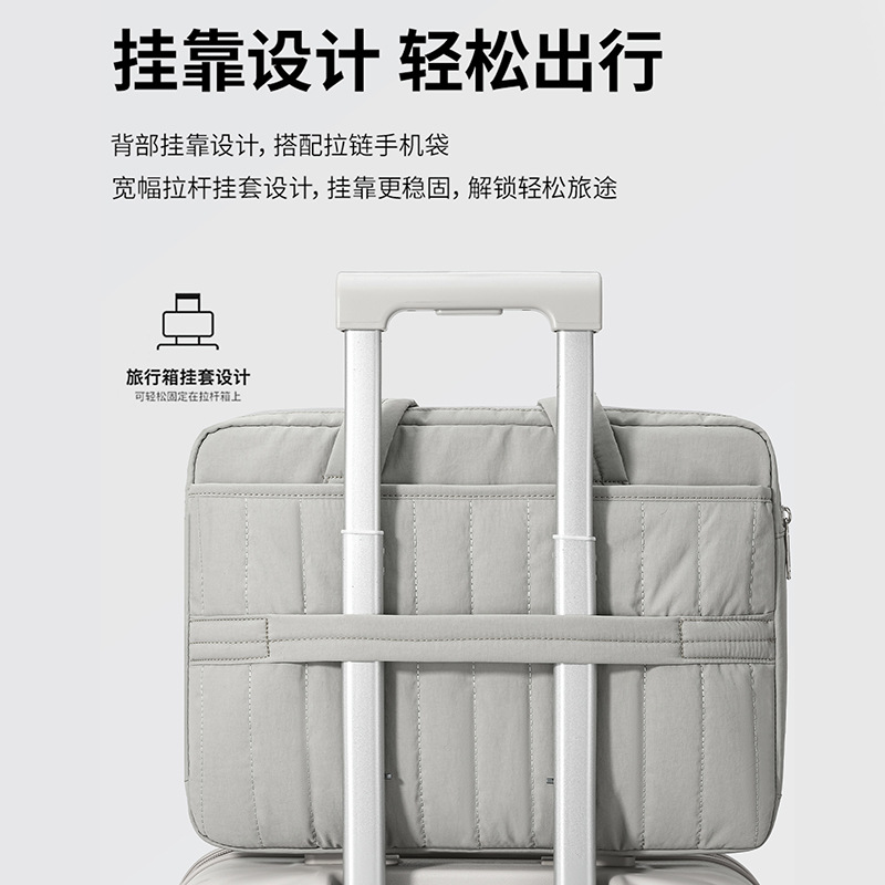 Bolsa de computadora delgada de caja dura de gran capacidad de viaje de viaje de moda simple 15.6 pulgadas bolso de hombro para portátiles