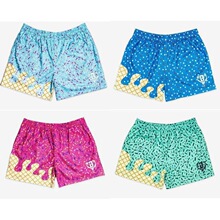 M 48728 Printed Waffle Ice Cream Shorts ӡ�����ж̿� �羳��