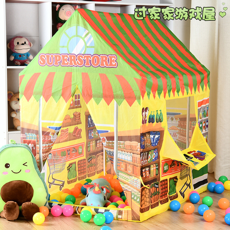 Children's Indoor Pretend Play Game House Toy Tent Baby Boy Girl Princess Role Playing Little House Gift