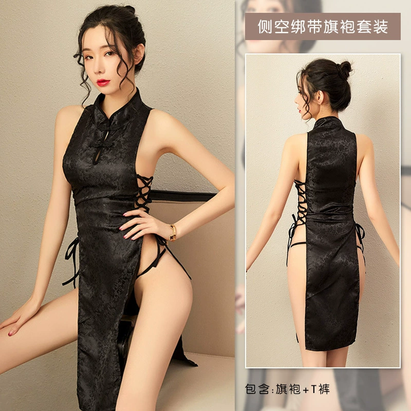 Sexy underwear, pijama, belt, uniform, retro cheongsam, set