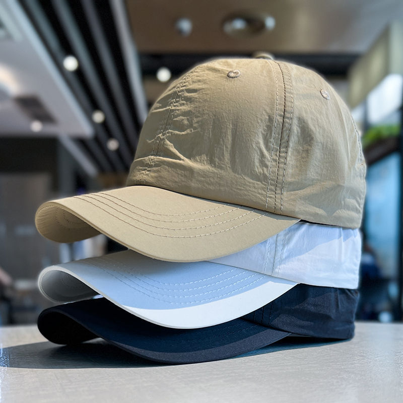 Thin Baseball Cap for Men and Women, Solid Color, Breathable, Versatile, Spring and Autumn, Korean Style, Sports, Quick-Drying, Sun Protection, Peaked Cap