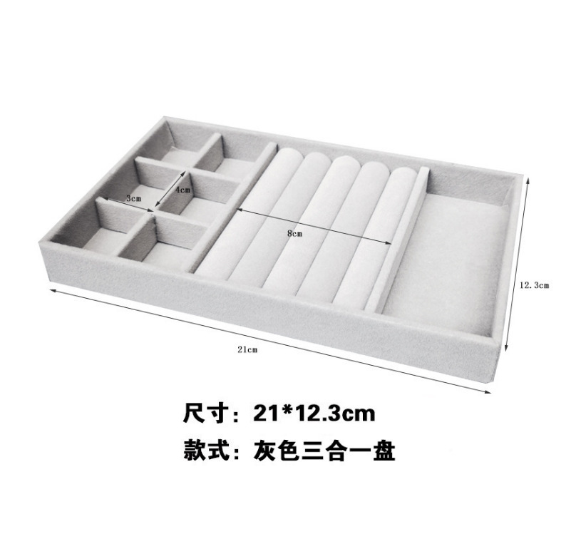 Caja de almacenamiento de joyas de acrílico con ventana de franela de una sola capa, pendientes de anillo, pendientes, caja de exhibición de acabado de joyas