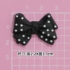 Soft glue: black polka dot bow [2.2*3.1cm small]