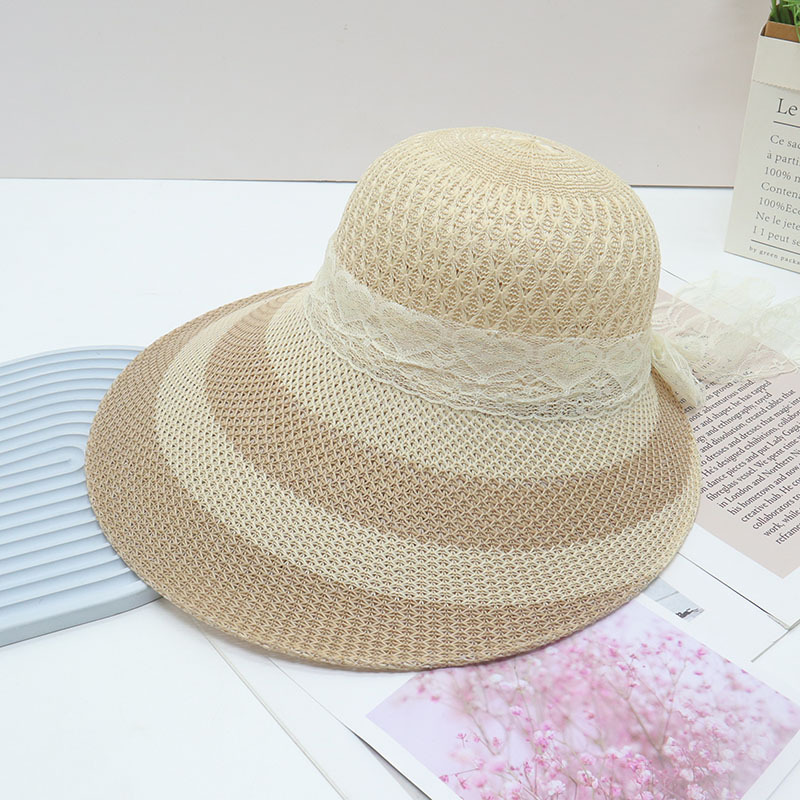 Sombrero de paja para mujer, UV, playa