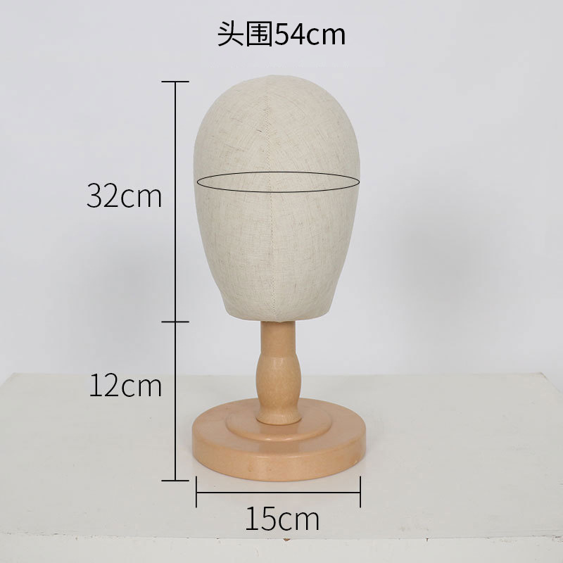 Maniquí de Cabeza para Sombreros y Pelucas de Plástico y Lino para Escaparate
