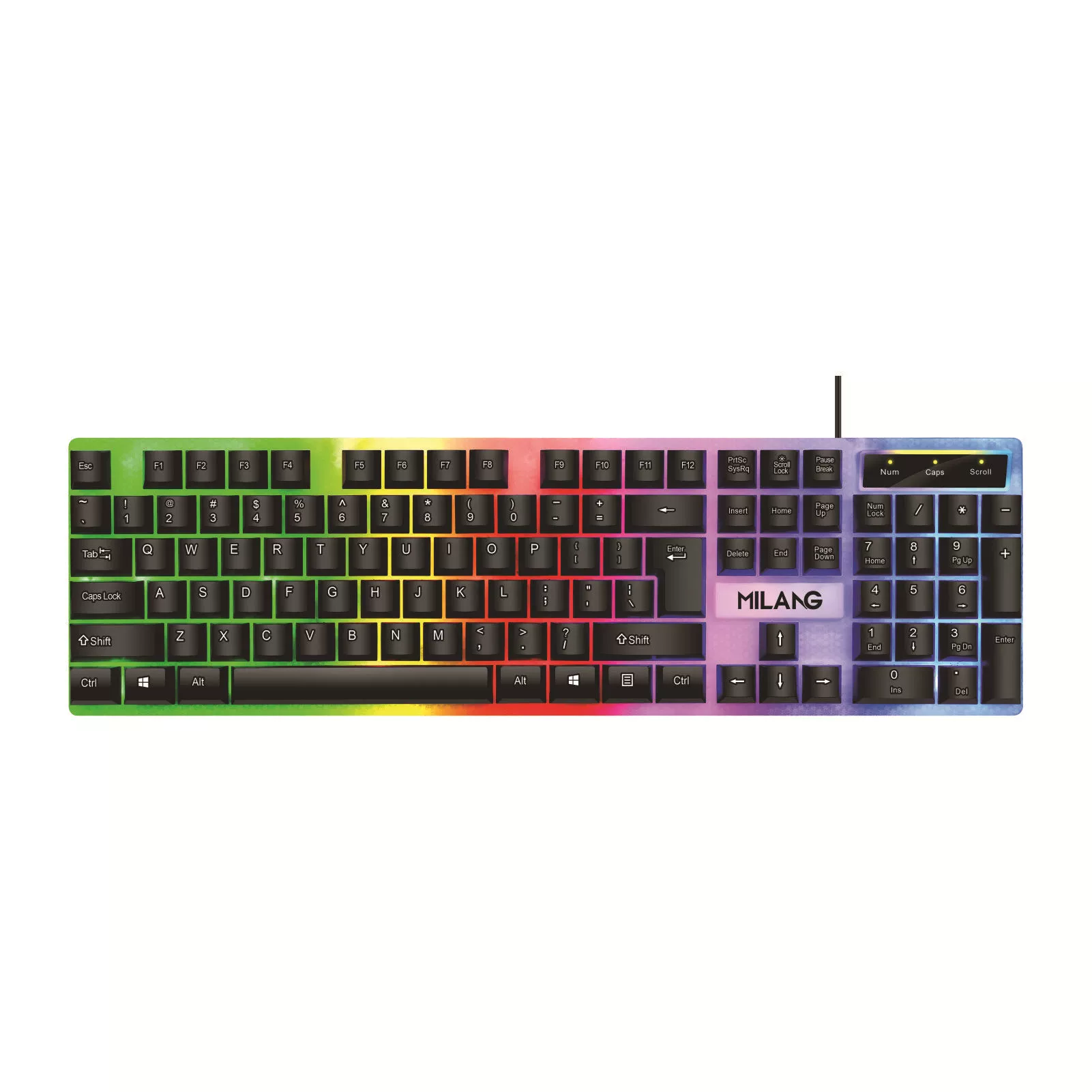 Rainbow Mechanical Keyboard and Mouse Set T6 – RGB, влагостойкий, настраиваемые цвета, проводной