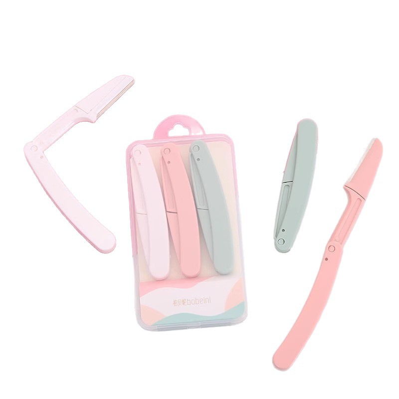 Cuchillo de cejas anti-racabatado para principiantes perezoso tipo seguro para principiantes damas conjunto especial de cejas con raspadora de cejas