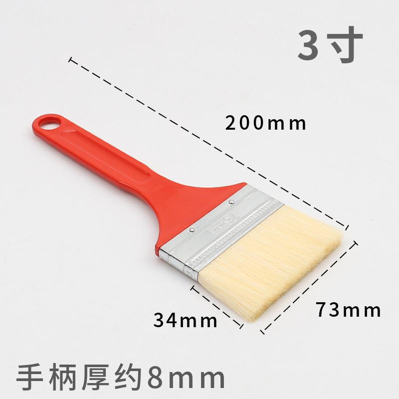 Cepillo de lana de mango largo cepillo de barbacoa de pelo suave 1 pulgada 5 pulgadas 8 pulgadas base de agua pinceles de pintura fabricantes al por mayor cepillo de hornear