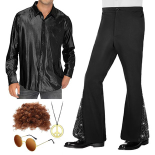 2025 New Retro Glossy Suit Disco Performance Costume 70S Boys Classic Casual Suit