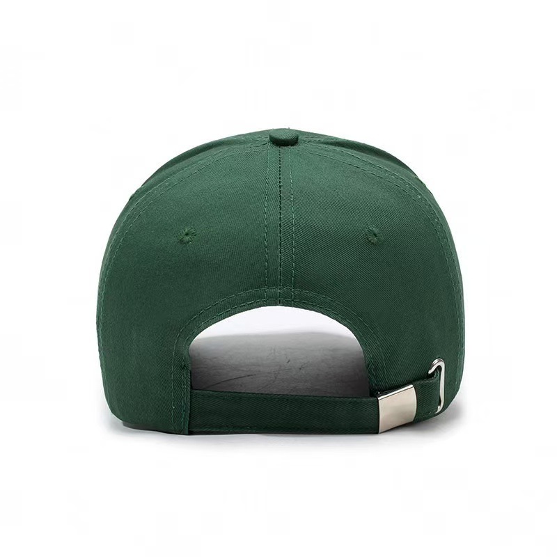 Peaked Four Seasons Green Sun Protection Sports Hat Women Hard Top Pure Cotton Face Slimming Embroidery Men Baseball Cap_voghion.com