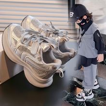 儿童舒适运动鞋2025春秋季新款女童轻便网面老爹鞋男童耐磨跑步