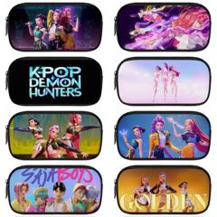 外贸专供新品KPOP猎魔女团Huntrix Kpop印花周边笔袋小学生文具袋