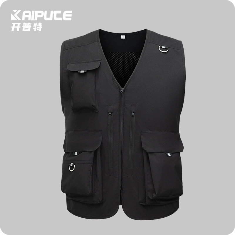 Многофункциональный рабочий жилет с логотипом, мужская рабочая одежда с множеством карманов, жилет для фотографа, жилет для рыбалки, режиссерский жилет, на заказ.