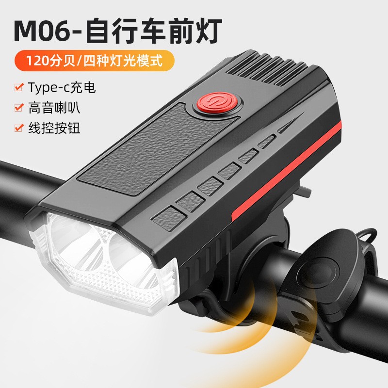 Faro Solar para Bicicleta Recargable USB para Ciclismo Nocturno