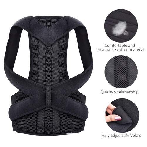 Adult Back Support Belt, Anti-Hunchback Posture Corrector for Men and Women, Adjustable with Support Plate
