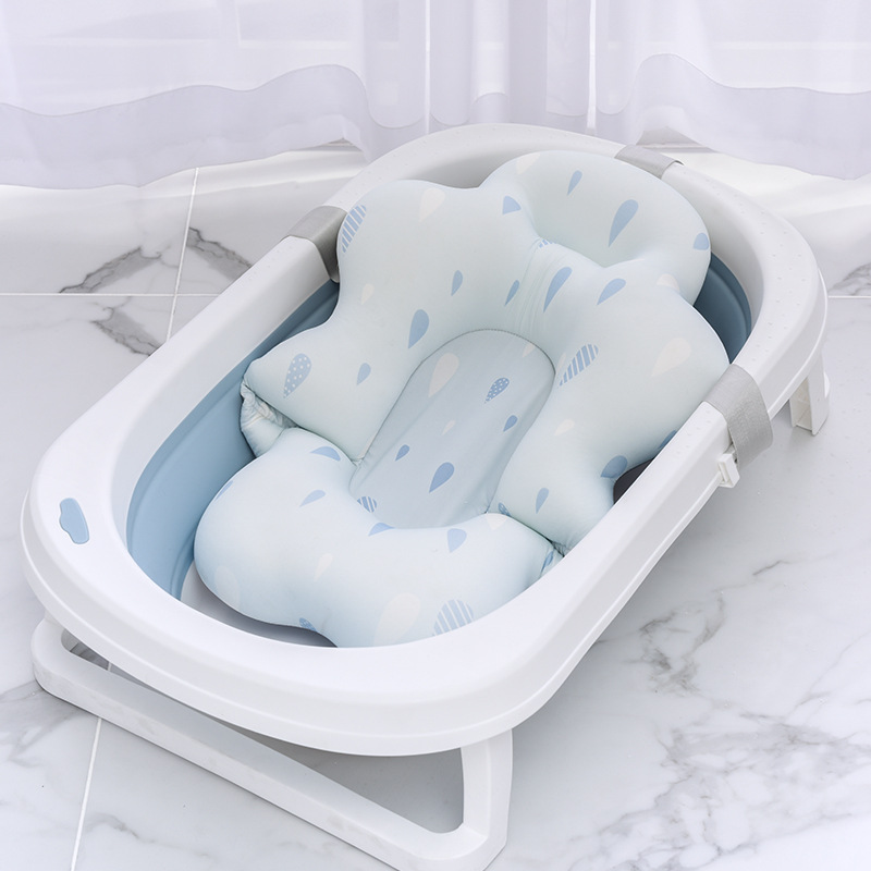 厂家直销宝宝沐浴洗澡垫新生婴儿浴网兜可坐躺浴架浴盆通用悬浮垫