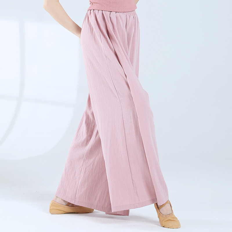 现代舞蹈服古典宽松直筒阔腿日常练功裤甩裤形体服女穿搭中国舞裤