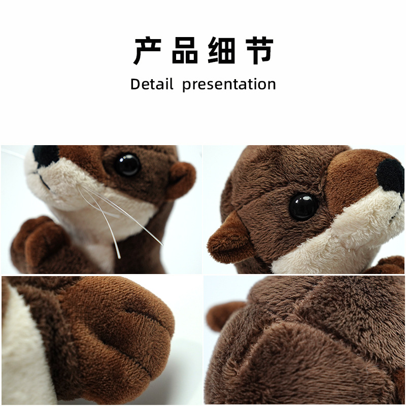 Bendición nutria juguete de peluche regalo del Día San Valentín cerrar los ojos y deseo orar nutria muñeca