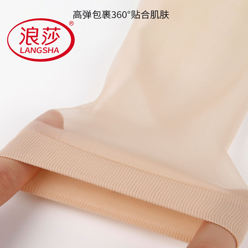 Longsha short stockings women's thin 5 pairs of crystal silk wear-resistant black flesh color spring and summer anti-hook socks wholesale