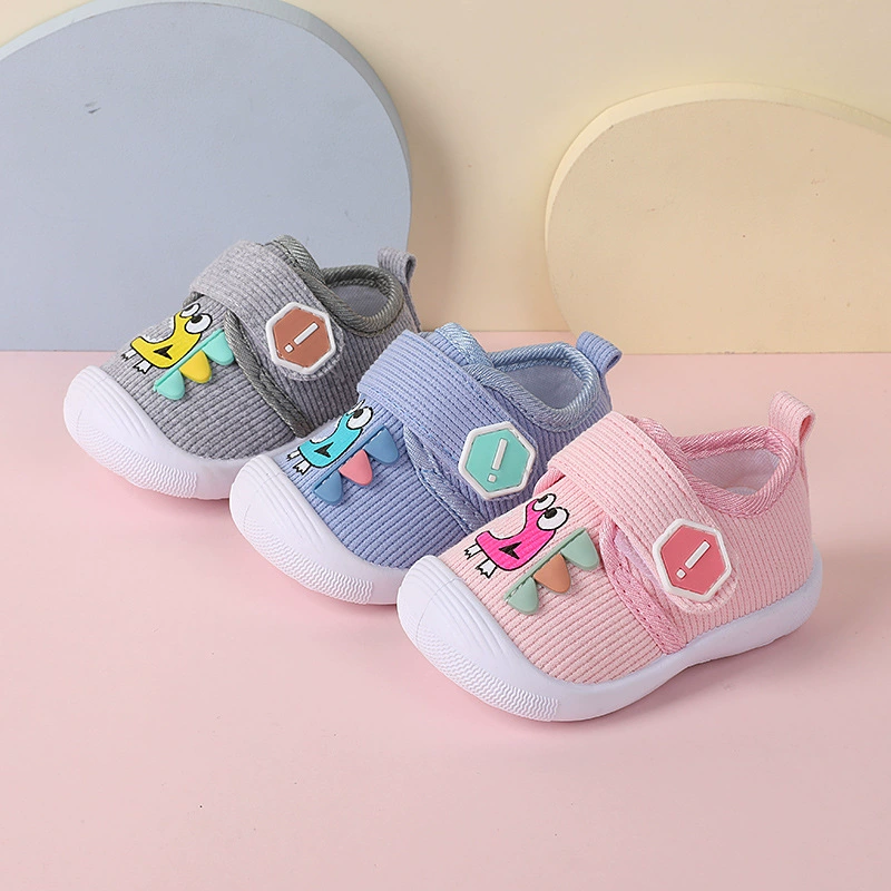 Footwear for men and women girl's for early age, children's cloth cartoon shoes, soft sole, 0-1-2 years