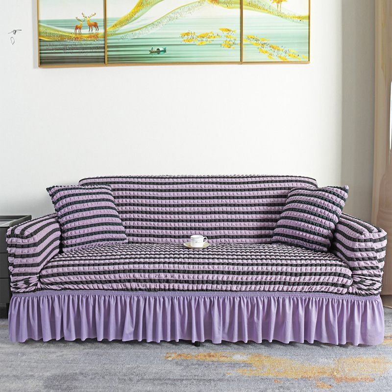 Nueva funda de sofá de lujo ligero, funda de sofá elástico grueso de gasa de espuma, funda universal todo incluido anti-agarre de gato, cuatro estaciones universales