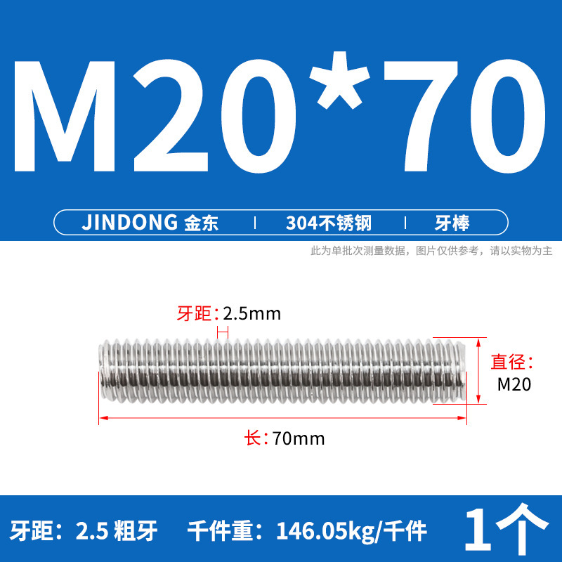 304 ステンレス鋼ショート歯全ねじスタッドねじねじ M12M14M16M18M20 マルチ仕様|undefined