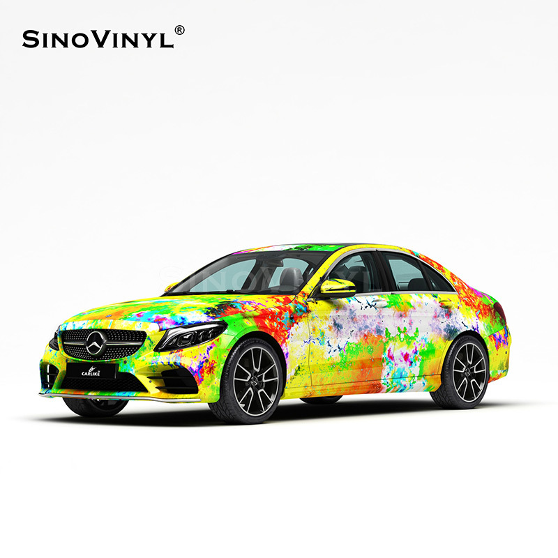 Carlake cielo estrellado pintura coche cambio de color película gradiente brillante cielo estrellado cuerpo pegatinas estrella flash color eléctrico pintura coche completo cambio de color