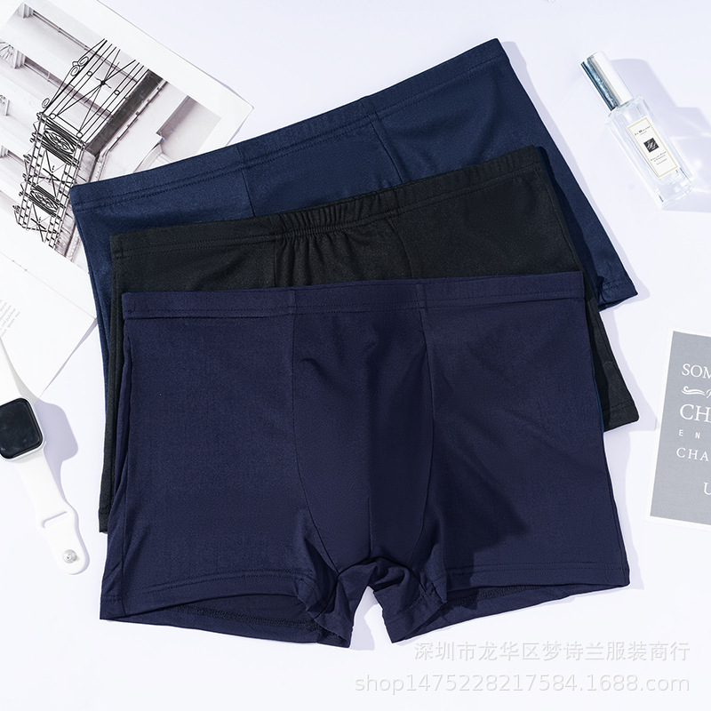 Cheap running milk silk fashion casual men's underwear boxer pants breathable Men's printed underwear factory outlet