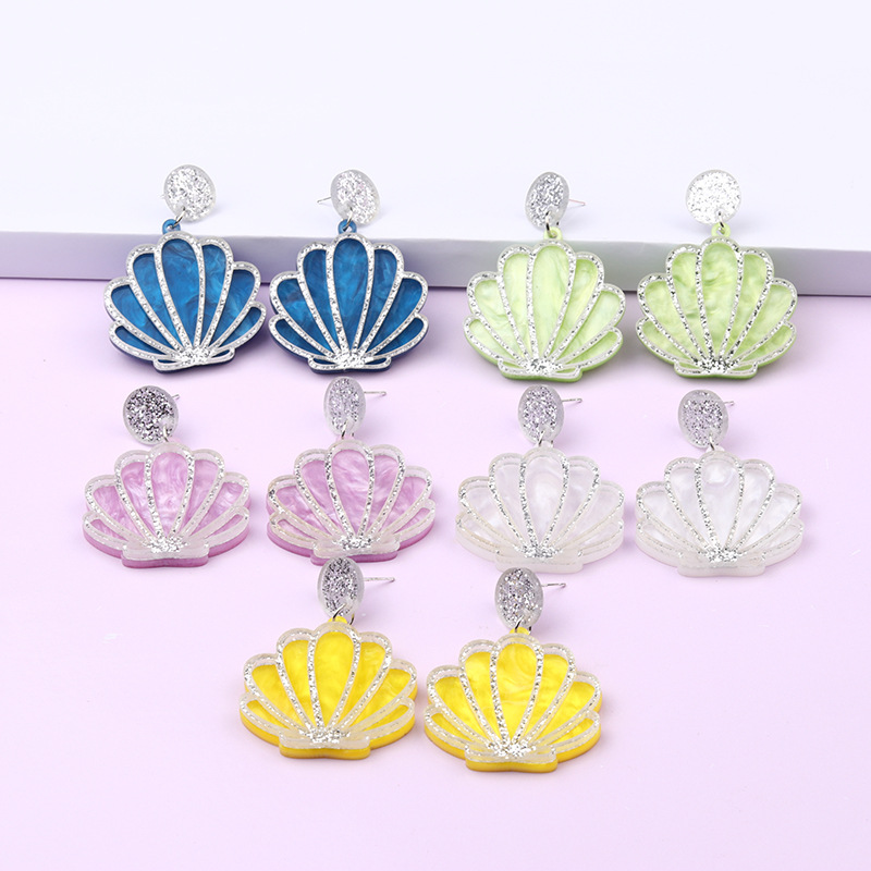 Mode Coquille Arylique Des Boucles D'oreilles display picture 6