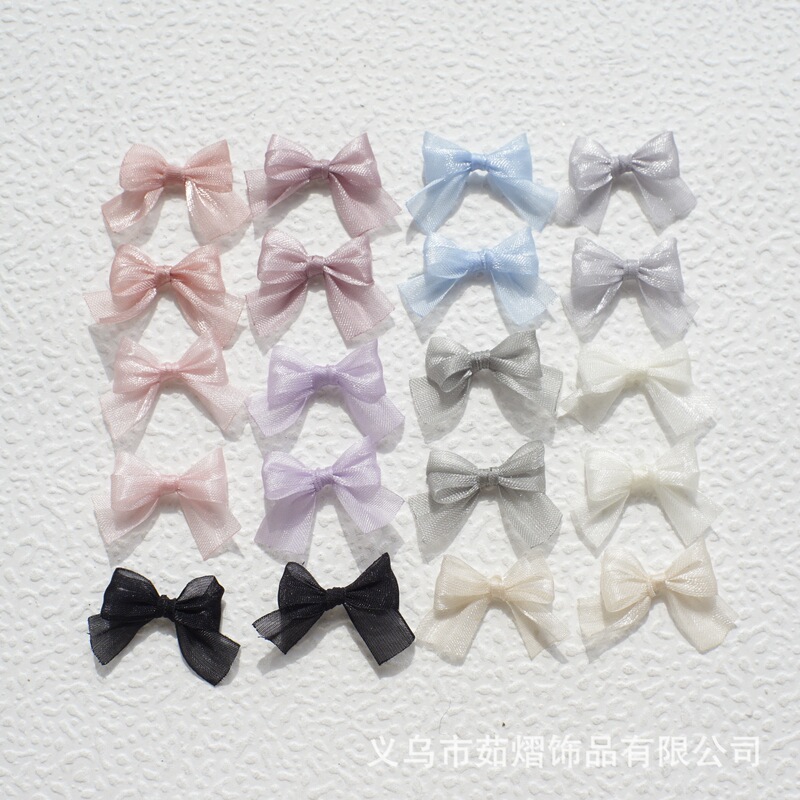 2cm mini pearlized tulle bow accessories, light-colored doll clothes, hair accessories, shoes, hats, gift box, DIY supplies 2cm mini pearlized tulle bow accessories, light-colored doll clothes, hair accessories, shoes, hats, gift box, DIY supplies