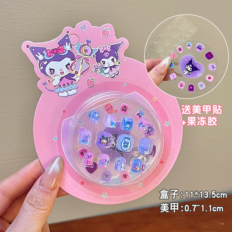 子供用ウェアラブルネイル サンリオ クロメ ガールズネイルステッカー ガールズネイルアートステッカー 無臭粘着フィンガーステッカー|undefined